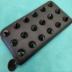 Deux Lux Charcoal Studded Wallet/ Clutch
